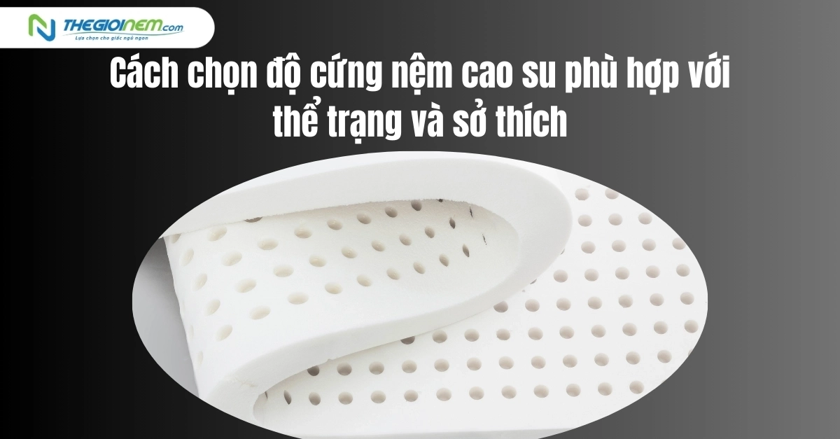 so sánh độ cứng và độ dày nệm cao su non