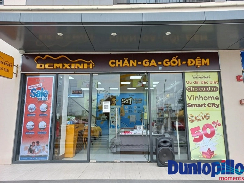 giao diện sản phẩm nệm Dunlopilloshop trên điện thoại