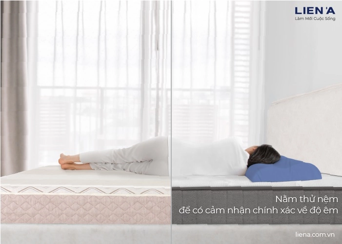 so sánh nệm medium và firm hỗ trợ thắt lưng
