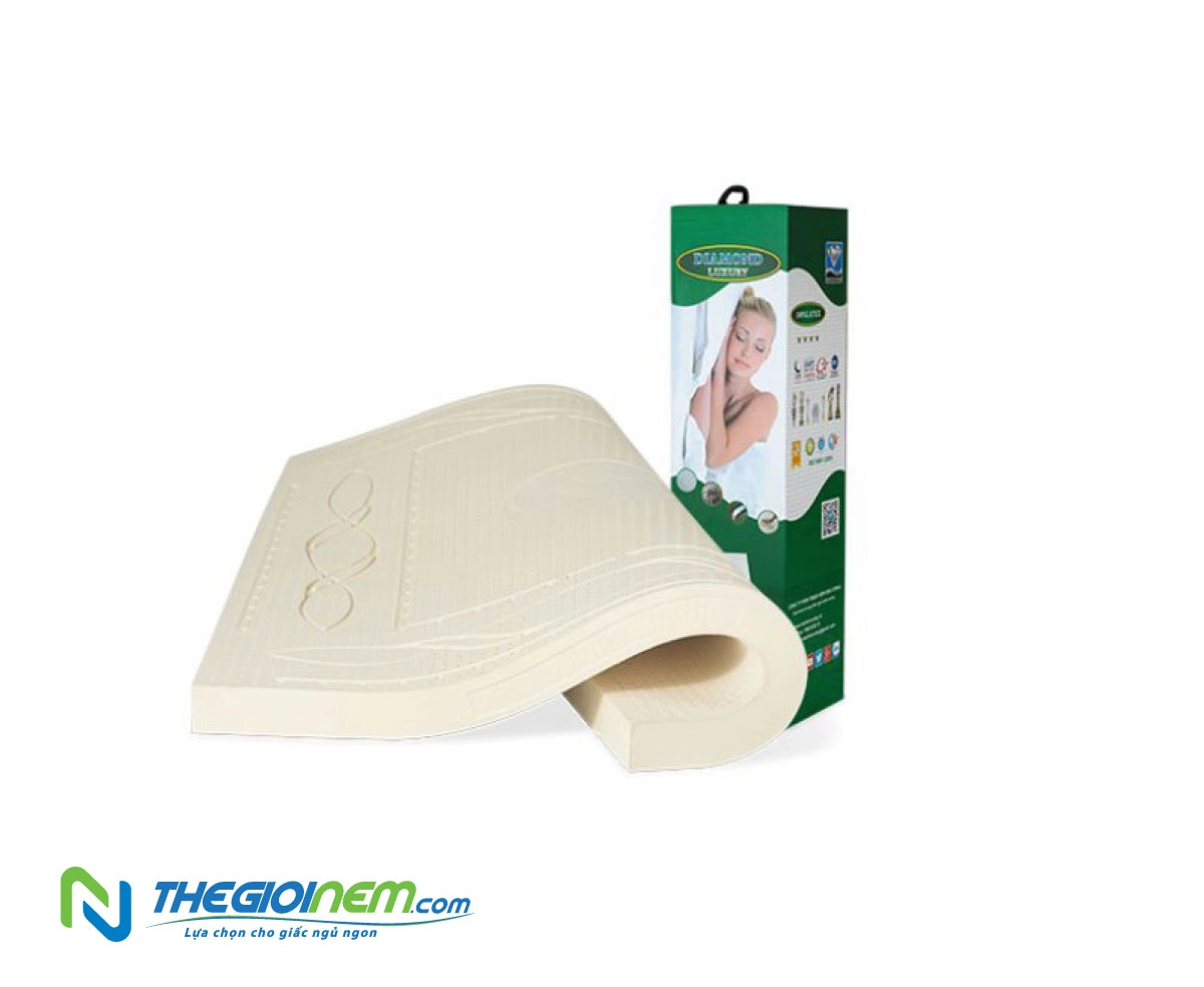 nệm cao su thiên nhiên Kim Cương trưng bày sáng đẹp