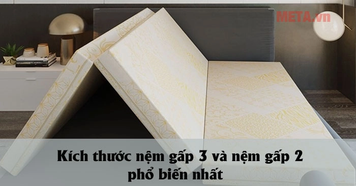 chọn kích thước nệm cao su bông gấp 3 cho phòng nhỏ