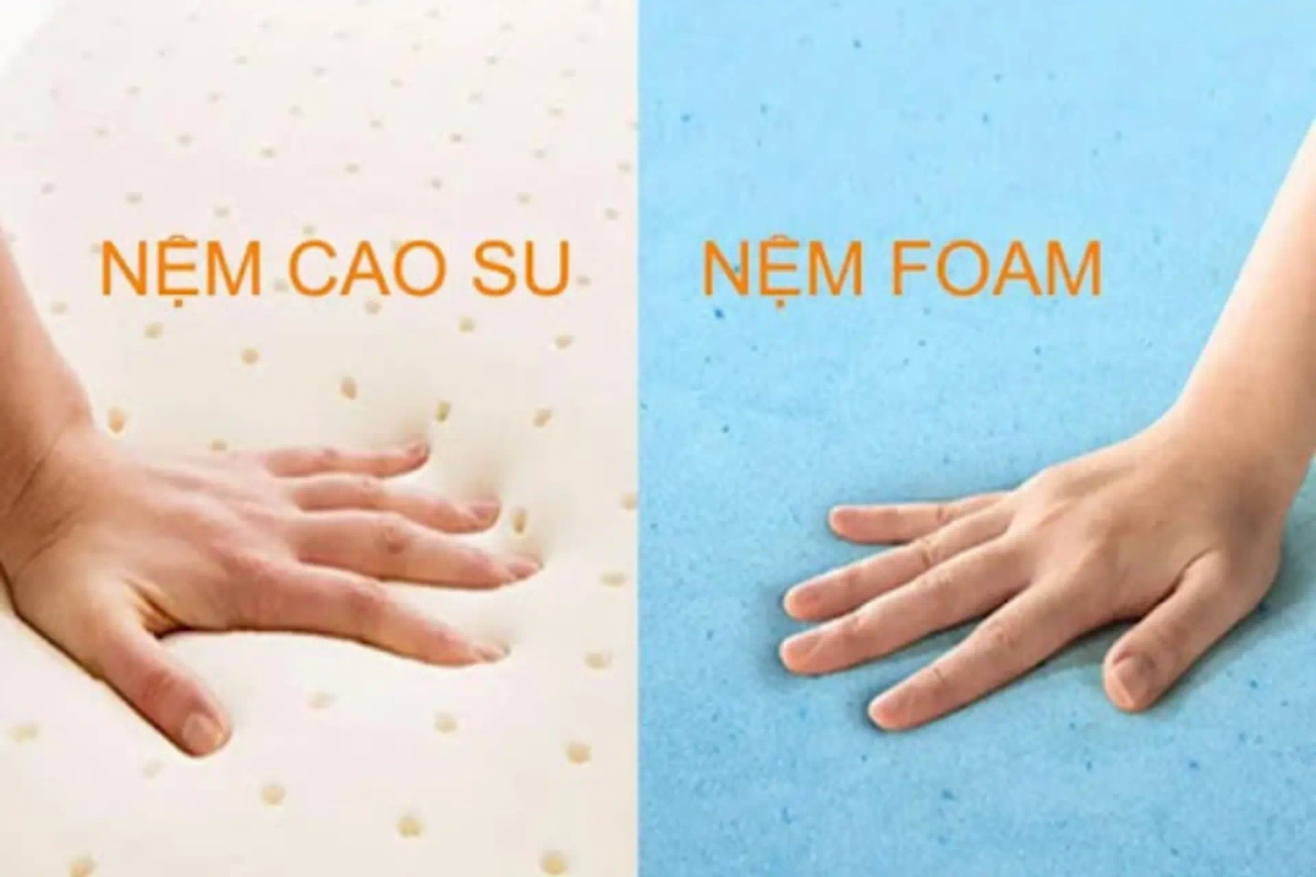 so sánh bông ép foam và cao su tổng hợp