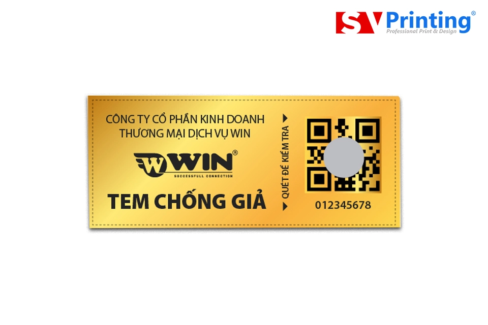 tem chống giả và nhãn vải Everon cận cảnh