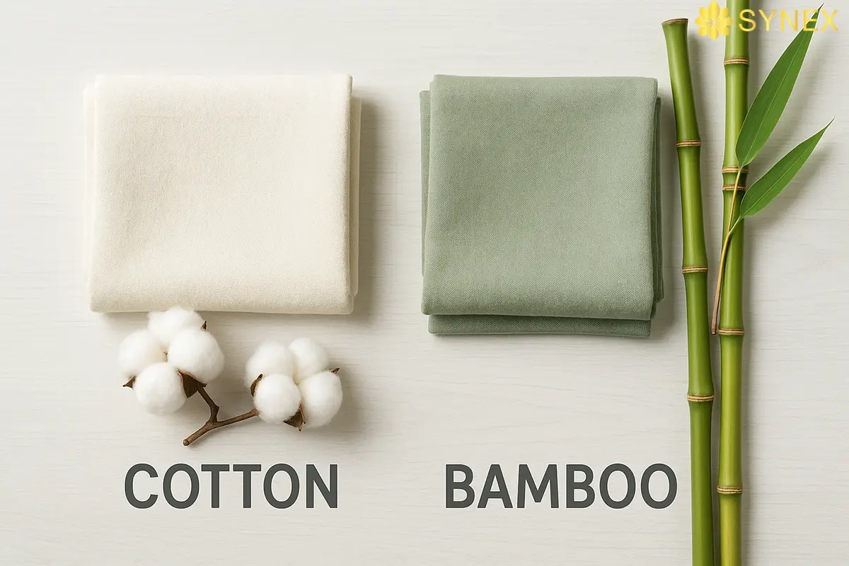 so sánh sợi sateen và lyocell dưới ánh sáng