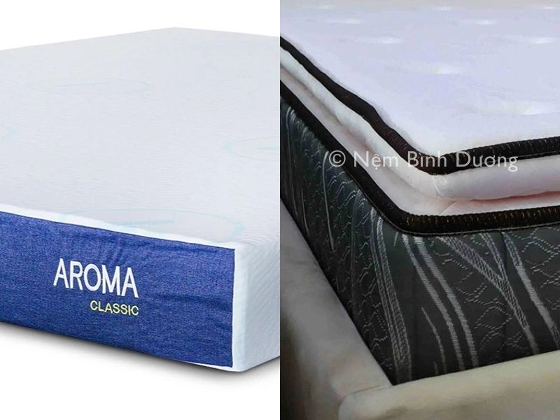 So sánh độ lún nệm foam và latex tự nhiên