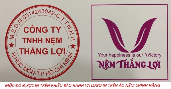 Giá niêm yết và bảo hành nệm Thắng Lợi