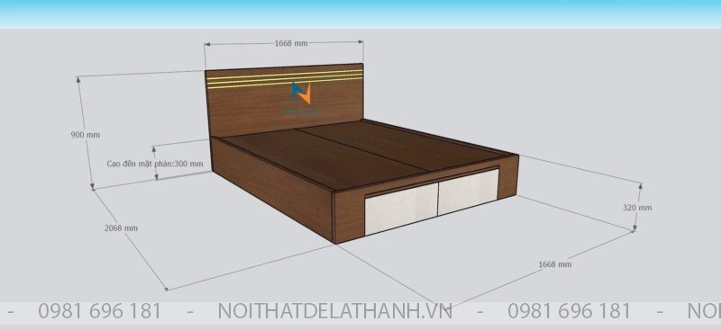 Khách đo kích thước giường và thử đệm tại Tuấn Anh