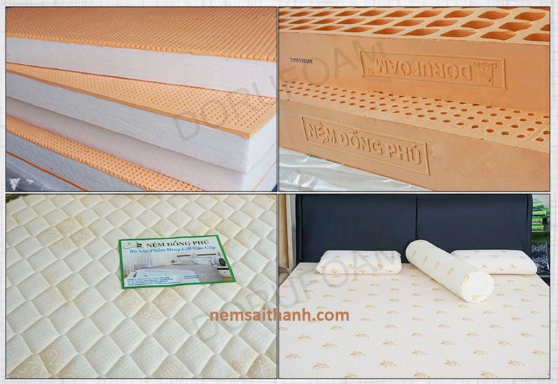 mặt cắt nệm bông ép than hoạt tính adora