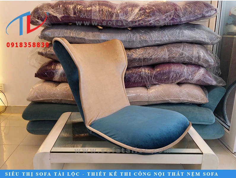 đệm bệt tròn cạnh ghế bệt tựa lưng gập