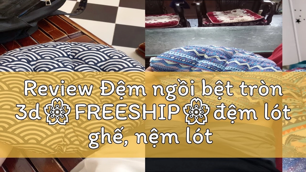 đệm bệt tròn bày quanh bàn trà thấp