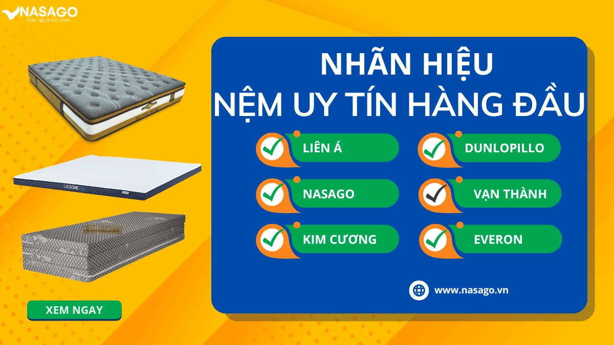 tem nhãn bảo hành nệm Liên Á chính hãng