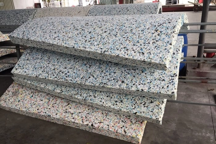 Cấu trúc nệm cao su non Memory Foam cắt lớp