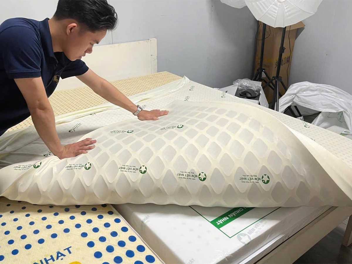 cấu trúc ô khí nệm latex Adora Dunlop và Talalay