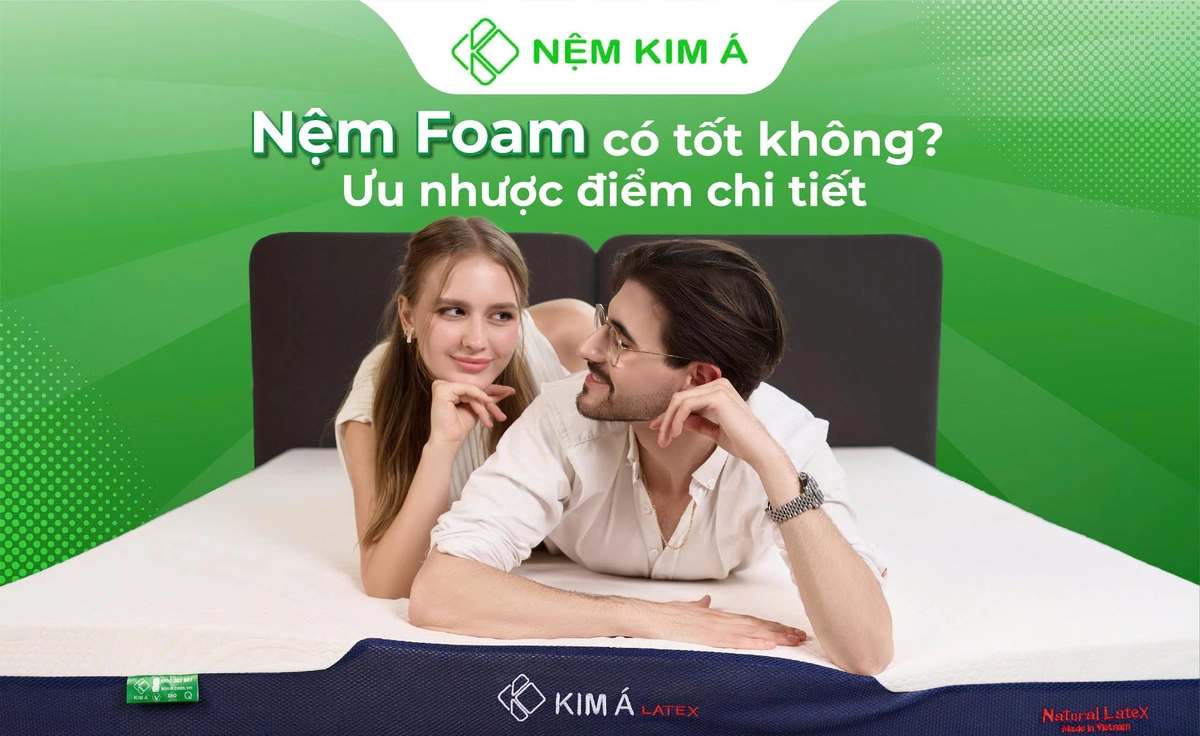 chi tiết lớp foam nệm Kim Đan cắt ngang