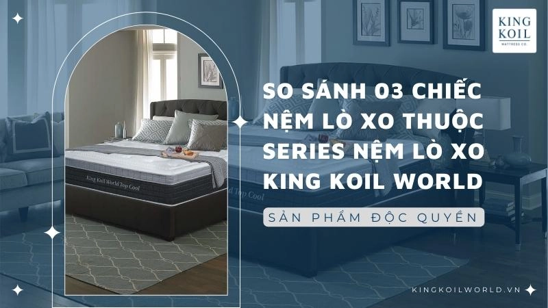 So sánh size nệm gấp 3 với Queen King